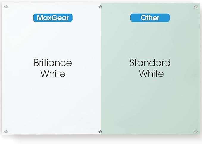 MaxGear Glass Whiteboard Tempered Magnetic Dry Erase Board 72 x 48 Inch Ultra - Image 2