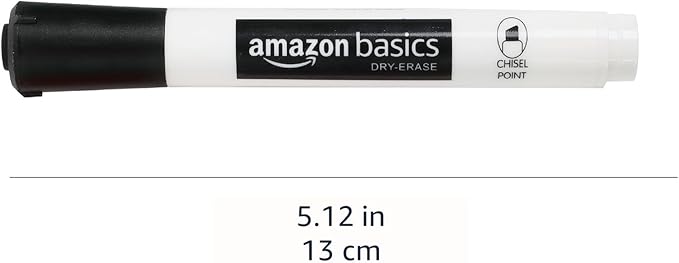 Amazon Basics Low-Odor Chisel Tip Dry Erase Whiteboard Marker - Image 5