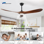 52 inch 3 blade propeller ceiling fans with, side view