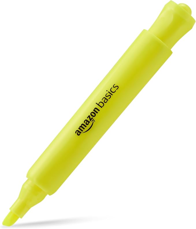 Amazon Basics Highlighters 12 Pack, Chisel Tip, Bible Highlighter, Office and - Image 3