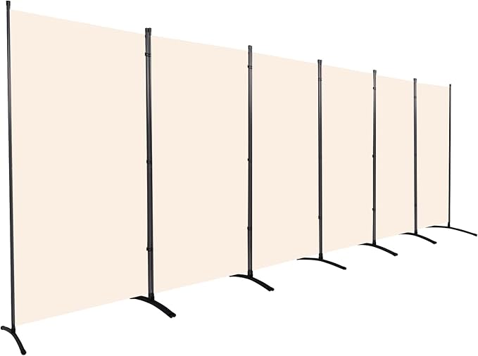 Room Divider 6FT Folding Privacy Screens, 6 Panel Partition Room Dividers by HOMSCREENER
