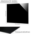 2 Pieces Black Acrylic Sheet, 16 x 20 Inch 1/8 Inch Thick, Home Decor, Display - Image 2