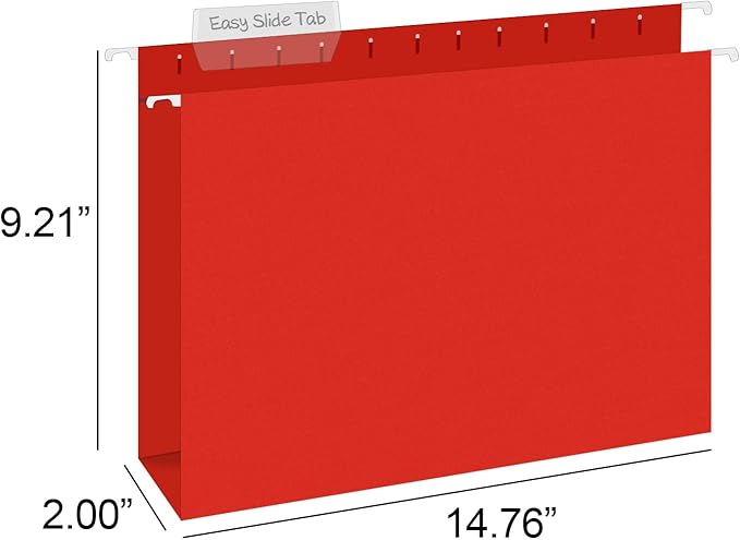 HERKKA Extra Capacity Legal Size Hanging File Folders, 30 Pack Reinforced Legal - Image 2