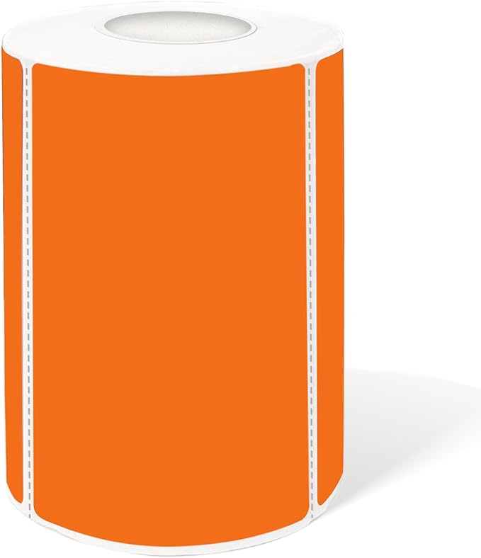 2×3 Inch Orange Removable Thermal Labels, Thermally Printable, 300 Sheets per by Yeachlaing