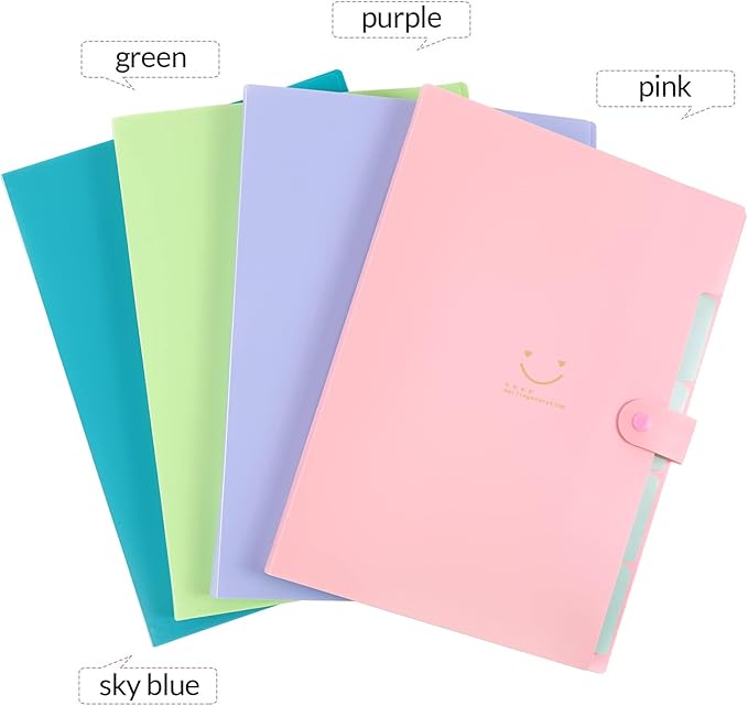 SKYDUE 4 Packs Expanding File Folder - Image 2