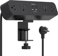 PD30W Desk Clamp Power Strip, Desktop Mount Surge Protector, Fast Charging by Mifaso