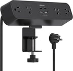 PD40W Desk Clamp Power Strip, Desktop Mount Surge Protector, Fast Charging by Mifaso