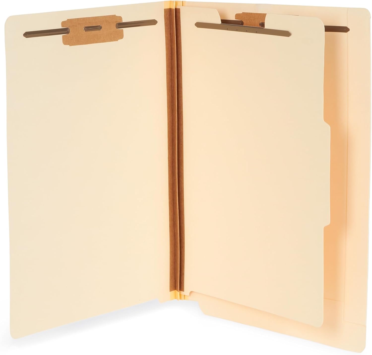 Blue Summit Supplies 50 Classification Folders 1 Divider, Letter, Manila | 2 prong bonded fasteners with top tabs, for medical, legal, and office record filing