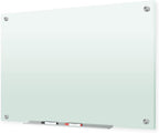J&J worldwide Glass Whiteboard 47 x 35, Frosted Glass Dry Erase Board by JJworldwide