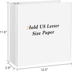 CIXILDTS 2 Inch D Ring Binders, 3 Ring Binder Fit US Letter Size Paper - Image 2