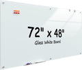 MaxGear Glass Whiteboard Wall Mounted, Frameless Magnetic Dry Erase Board