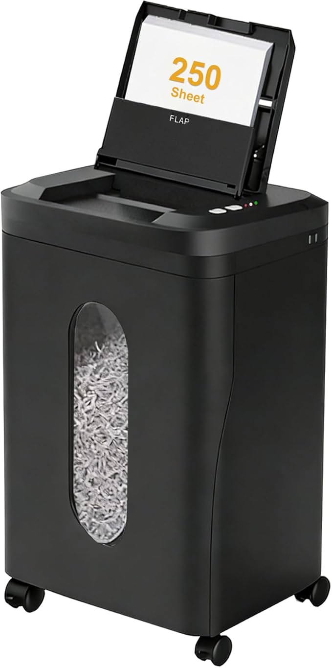 QUIETLEMON 250-Sheet Heavy Duty Paper Shredder Auto Feed, P-5 Security Level by QUIETLEMON