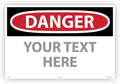 Custom OSHA Style Danger Sign 24" x 36" Aluminum Sign, Customizable "Your Text by NMC