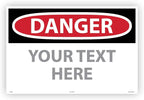 Custom OSHA Style Danger Sign 24" x 36" Aluminum Sign, Customizable "Your Text by NMC