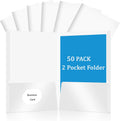 2 pocket white paper folders bulk for file, main product view
