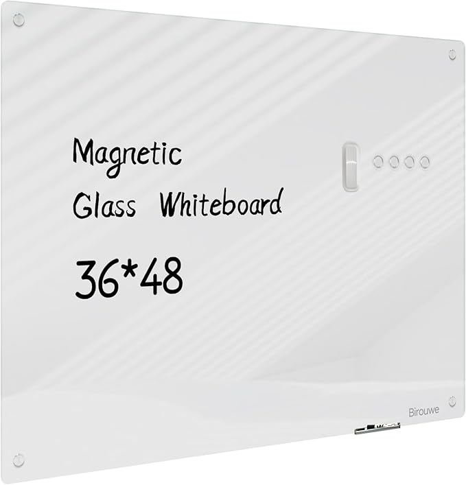 Magnetic Glass Whiteboard by Unknown
