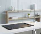 Dacasso Black 30" x 18" Desk Pad/Desk Mat/Desk Protector, Bonded Leather - Image 3