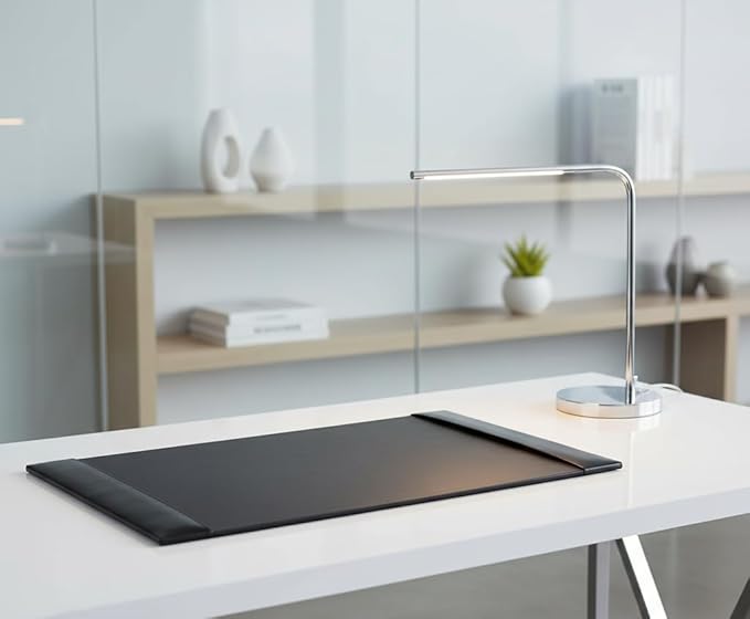 Dacasso Black 30" x 18" Desk Pad/Desk Mat/Desk Protector, Bonded Leather - Image 3