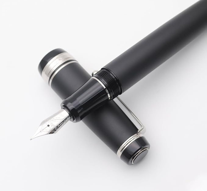 xixixiaozhu Metal Big Fountain Pen Set Medium Nib 0.7mm, Includes Ink Refill - Image 4