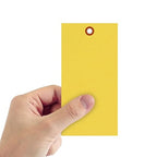SmartSign 6.25 x 3.125 inch “Yellow” Blank Tyvek Shipping Tags - Image 2