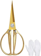 Large Ribbon Cutting Scissors, Heavy duty gold stainless steel scissors by Unknown
