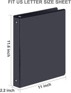 3 Ring Binder 1-1/2 Inch, ViVin Sturdy 1.5"-Round Ring Binder - Image 2