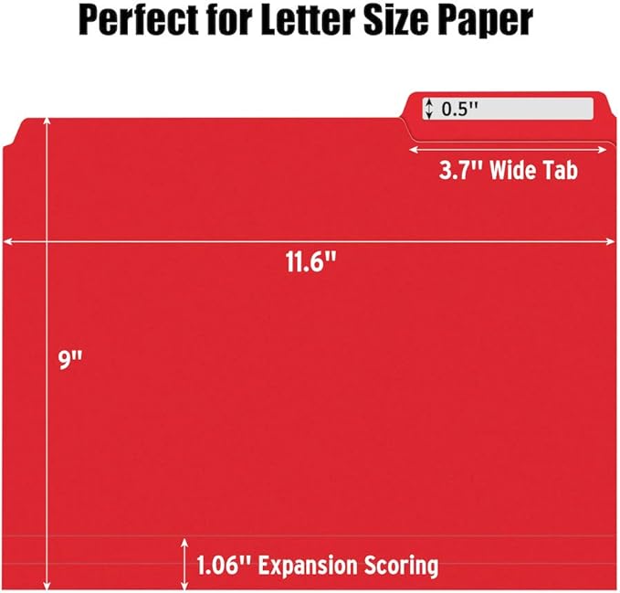 36 Pack Plastic File Folders Colored - Image 7