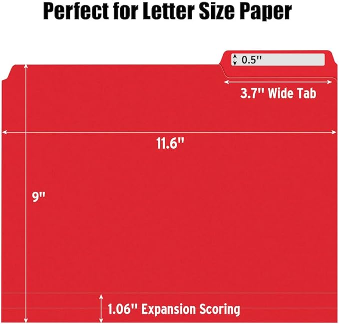 Sooez 6 Pack Plastic File Folders Colored - Image 7
