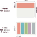 ELII 500 PCS Tabs 2 Inch Book Tabs Sticky Index Tabs, Page Markers File Tabs - Image 2
