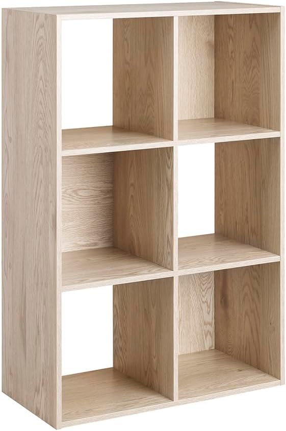 Whitmor 6 Cube Bookcase Storage Organizer, 3 Tier Stackable MDF Bookshelf - Image 6