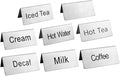 New Star Foodservice Stainless Steel Table Tent Sign, 3-Inch by 1-1/2-Inch) by NewStarFoodservice