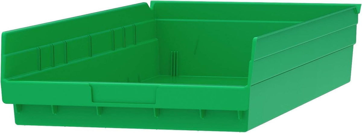 Akro-Mils 30174 Heavy Duty Plastic Shelf Bins, 24"x 11"x 4", G...