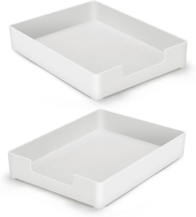 AZFUNN Letter-Size Tray Desk Letter Tray Paper Tray, Sturdy Heavy-Duty Plastic by AZFUNN