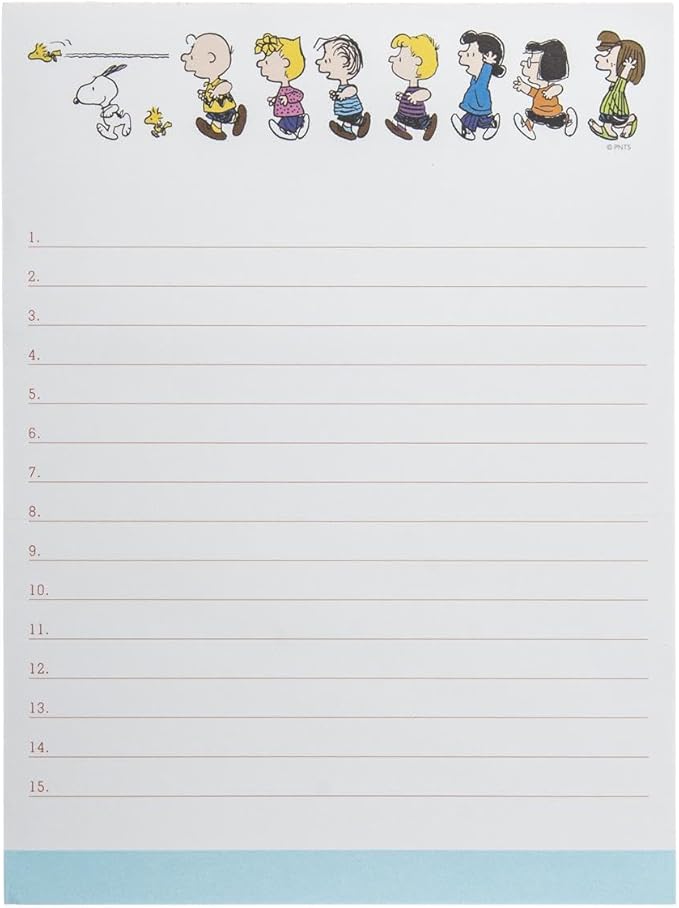 Graphique “Peanuts Run” Large Notepad | 150 Tear-Away Sheets | Task Planner | by GraphiquedeFrance