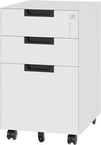 Fesbos 3 Drawer Vertical File Cabinets, Mobile Filling Cabinet by Fesbos