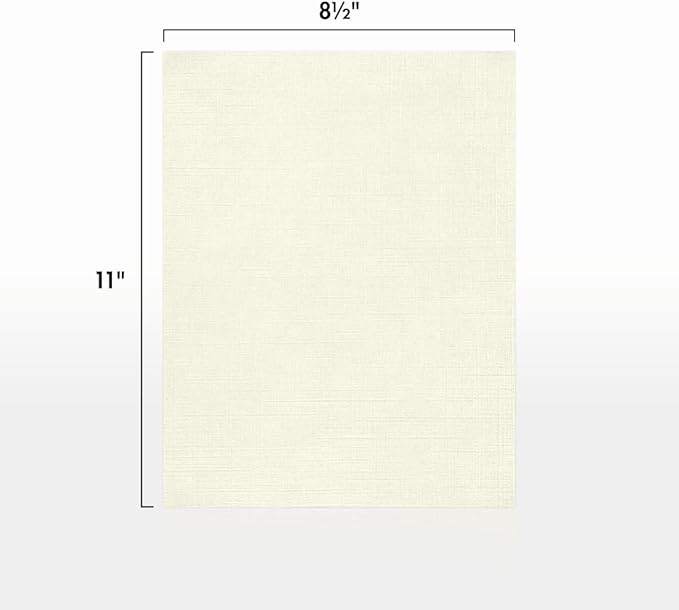 LUXPaper 8.5" x 11" Classic Linen Paper | Letter Size | Natural White | 70lb. - Image 2