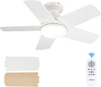addlon 32 inch white low profile ceiling fans, main product view