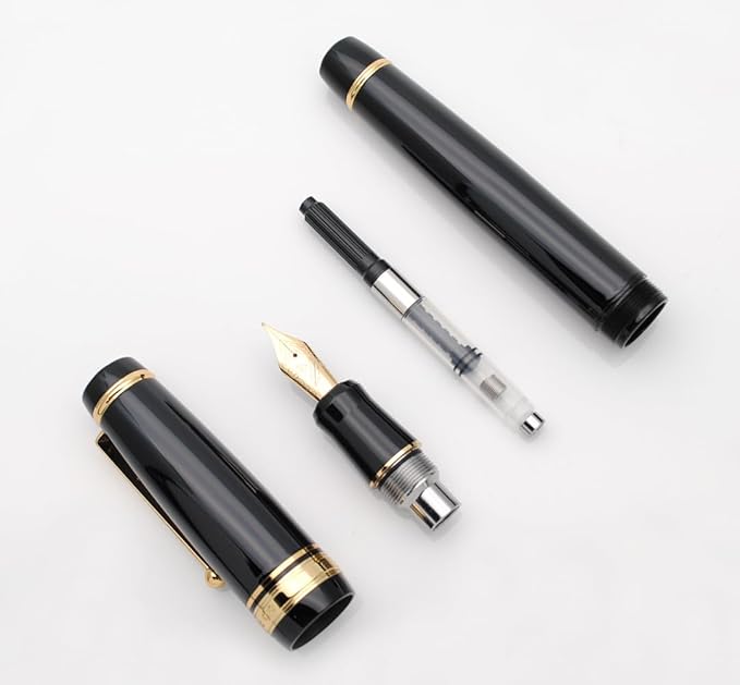 xixixiaozhu Metal Big Fountain Pen, Medium Nib 0.7mm, Includes Ink Converter & - Image 4