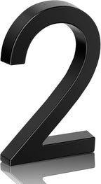 6" Floating Stainless Steel Address House Number, Modern Metal Anti-Rust House by MerearDecoration