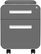 Laura Davidson Furniture STOCKPILE Mini Seated 2 Drawer Mobile File Cabinet - Image 4