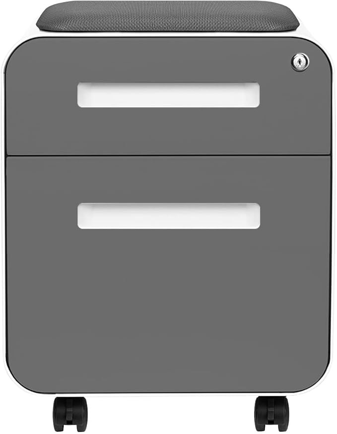 Laura Davidson Furniture STOCKPILE Mini Seated 2 Drawer Mobile File Cabinet - Image 4
