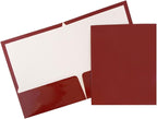 JAM PAPER Laminated Two Pocket Glossy School Folders by JAMPaper