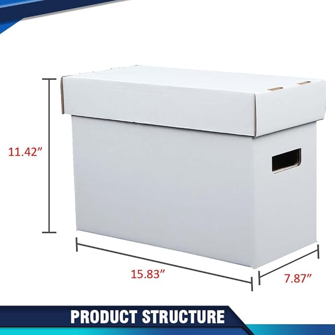 PIT66 5 Pcs Comic Book Storage Boxes, Holds 150-175 Comics Each, Collapsible - Image 4