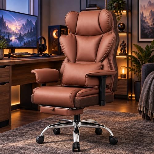 Big & Tall Executive Office Chair, Ergonomic High Back Heavy Duty Compute...