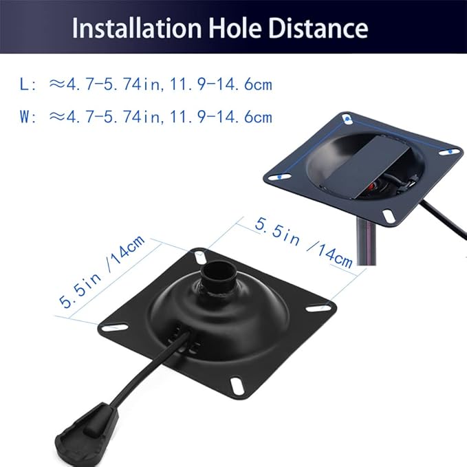 Gjpwyfdc Tilt Control Mechanism Replacement Office Chair ，5.5'' X 5.5'' - Image 2