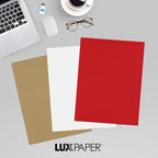 LUXPaper 8.5" x 11" Paper | Letter Size | Ruby Red | 80lb. Text | 250 Qty - Image 9