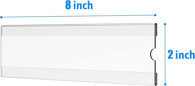 TONICE 12 Pack Acrylic Desk 2x8 Nameplate Holders, Acrylic Nameplate Holders - Image 2