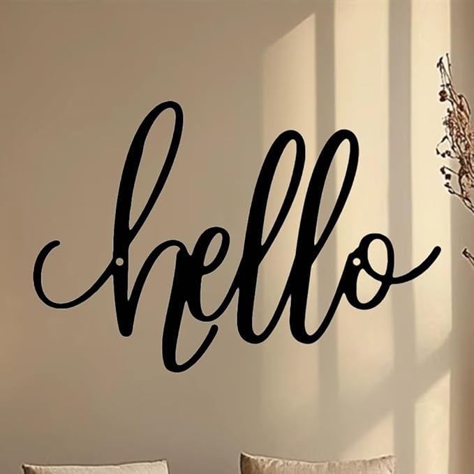 8x12 inch HELLO Sign metal home decoration wall decoration, corridor entrance by Unknown
