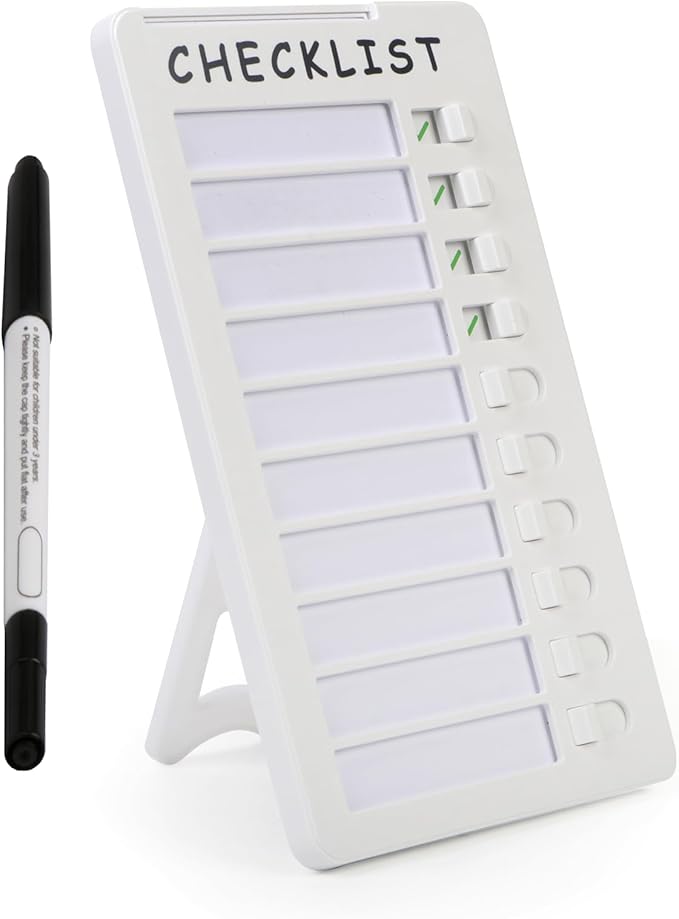 Dry Erase Chore Chart, Standable Whiteboard Checklist Board, Chore Chart by SENWHAL