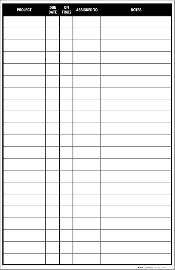 Project Planning Portrait Whiteboard 48" x 36" - Image 2